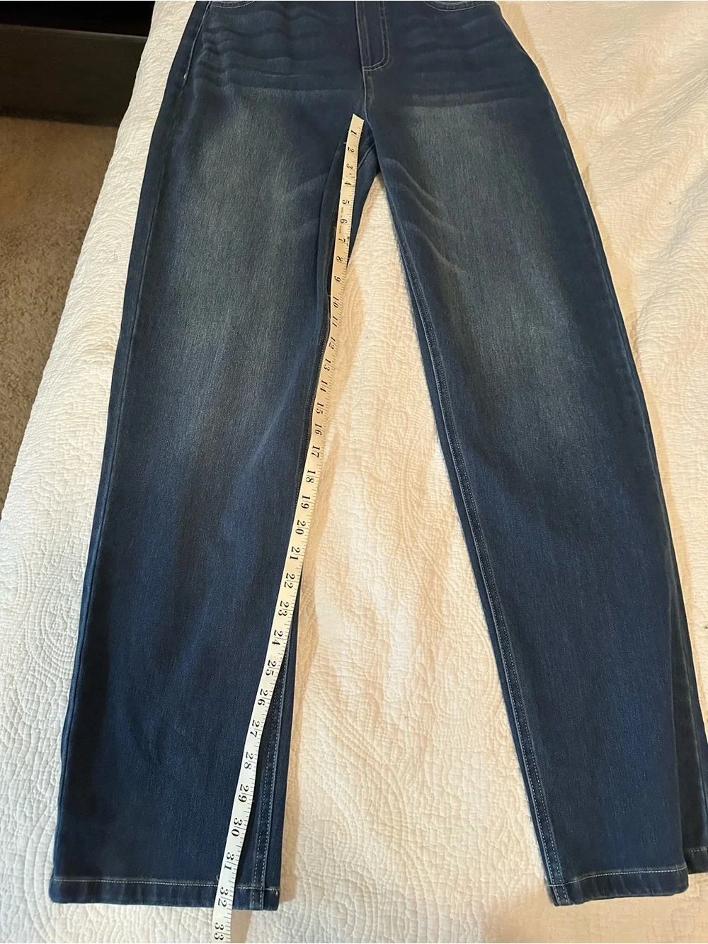 Halara Stretch Denim High Rise Straight Leg NWT medium 8/10 - Picture 6 of 8